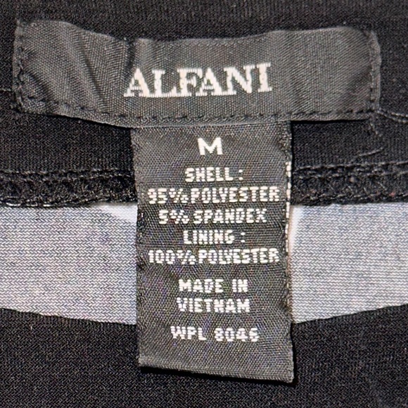 Alfani Geometric Print Short Sleeve Black & White Dress Women’s Size M - Picture 10 of 11